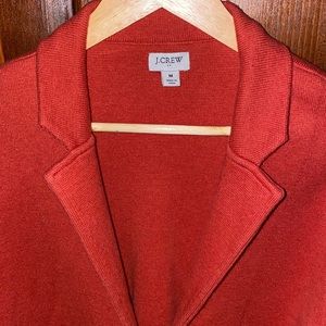 J. Crew 100% Cotton Orange Sweater Blazer